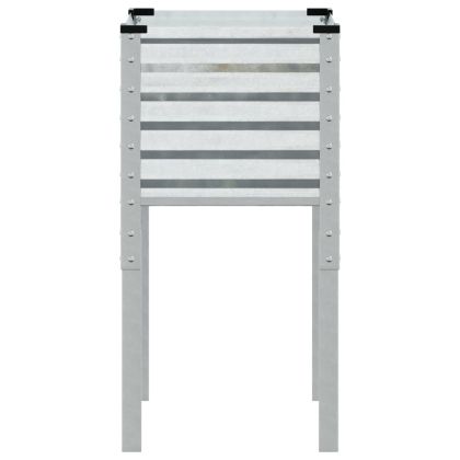 Градинска саксия 45x45x88 см, поцинкована стомана