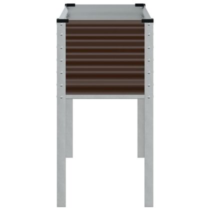 Градинска саксия, кафява, 100x45x90 см, стомана