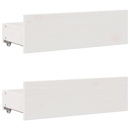 Рамка за легло без матрак с чекмеджета, 140x190 см, бор масив