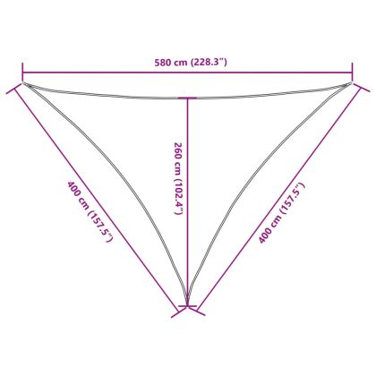 Платно-сенник, Оксфорд плат, триъгълно, 4x4x5,8 м, антрацит