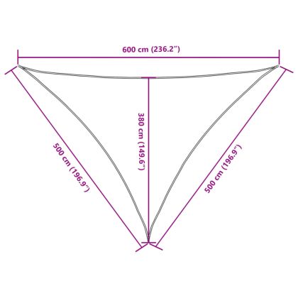 Платно-сенник, Оксфорд плат, триъгълно, 5x5x6 м, бяло