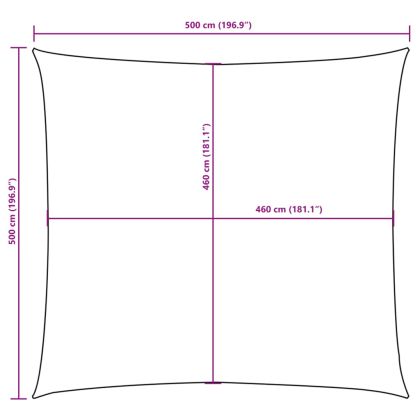 Платно-сенник, Оксфорд текстил, квадратно, 5x5 м, черно