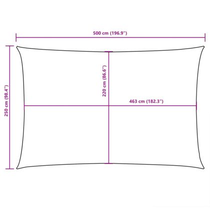 Платно-сенник, Оксфорд текстил, правоъгълно, 2,5x5 м, черно