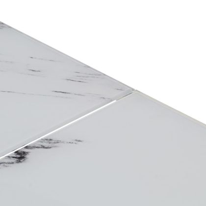 Кафе маса, сребриста, неръждаема стомана и закалено стъкло