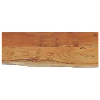 Стенен рафт, 50x20x2,5 см, правоъгълен, масив акация, жив ръб
