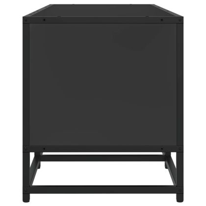 ТB шкаф, черен, 100x35x41 см, инженерно дърво и метал