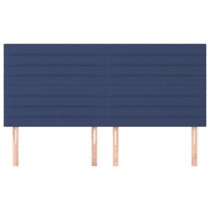 Табла за легло, синя, 160x5x118/128 см, плат