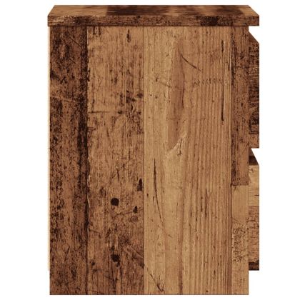 Нощно шкафче, старо дърво, 30x30x40 см, инженерно дърво
