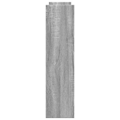 Тясна количка за съхранение 4 нива сив сонома инженерно дърво