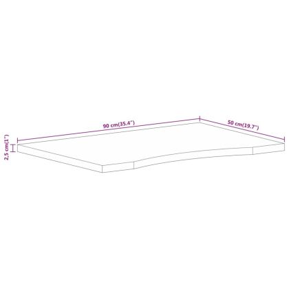 Плот за бюро с извивка 90x50x2,5 см грубо мангово дърво масив