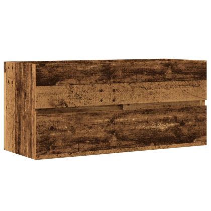 Долен шкаф за мивка, старо дърво, 100x38,5x45см инженерно дърво