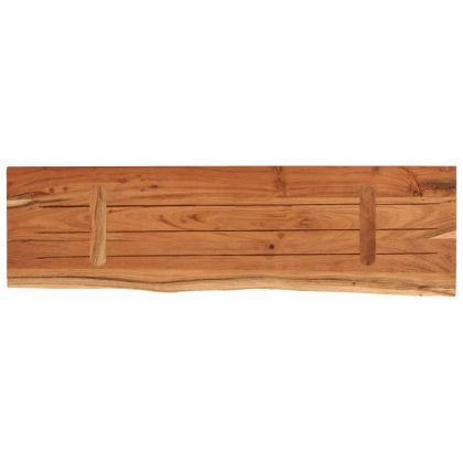 Стенен рафт, 70x20x2,5 см, правоъгълен, масив акация, жив ръб