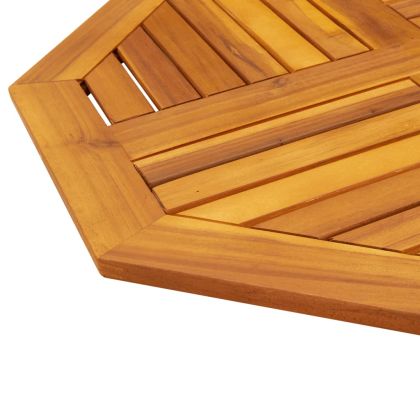 Плот за маса 70x70x2 см осмоъгълен масивна дървесина акация
