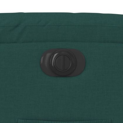 Електрически реклайнер стол, тъмнозелен, текстил