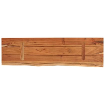 Стенен рафт, 60x20x2,5 см, правоъгълен, масив акация, жив ръб