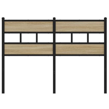 Резервна табла за легло, дъб сонома, 120 см, желязо и инженерно дърво