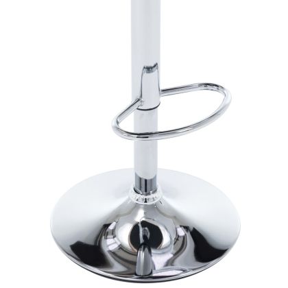 Бар табуретки, 2 бр, черни, изкуствена кожа и извито дърво