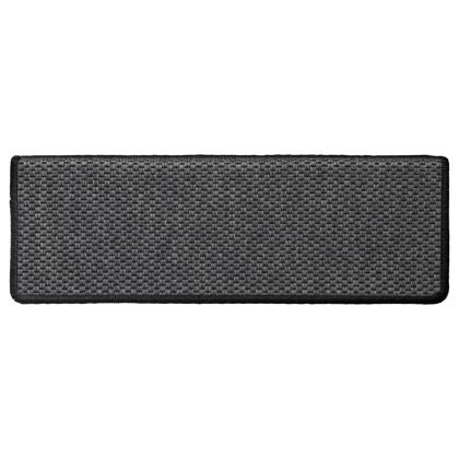 Самозалепващи стелки за стълби сизал 15 бр 65x21x4 см антрацит