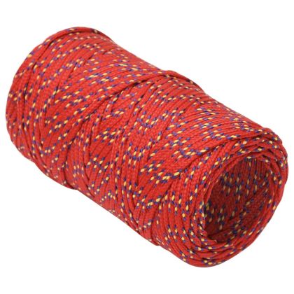 Въже за лодка Червено 2 мм 500 м полипропилен