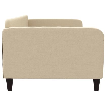 Кушетка, кремава, 100x200 см, плат