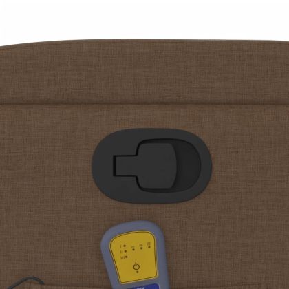 Изправящ масажен реклайнер стол, кафяв, текстил