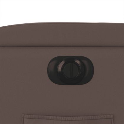 Електрически изправящ реклайнер стол, кафяв, изкуствена кожа