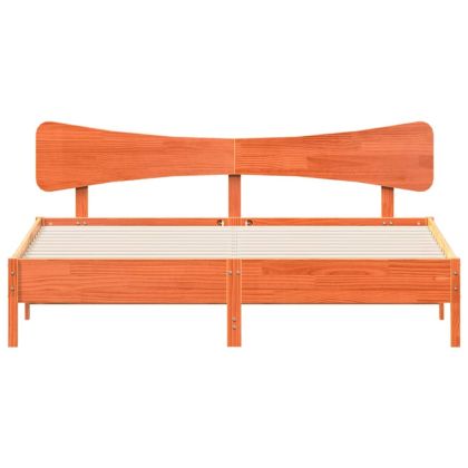 Рамка за легло без матрак, восъчнокафяв, 160x200 см, бор масив