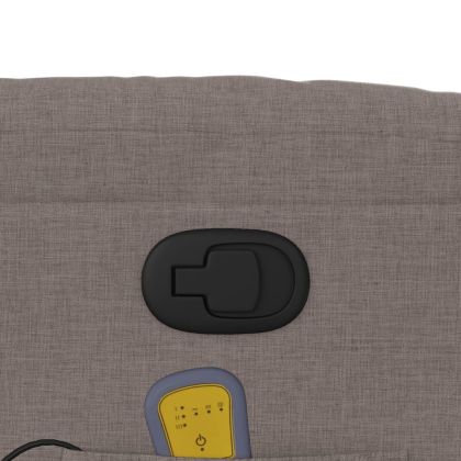 Масажен изправящ стол реклайнер, таупе, текстил