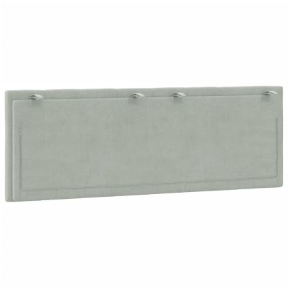 Мека табла за легло Hanko, светлосива, 120 см, кадифе