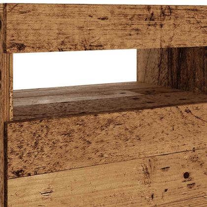 ТВ шкаф с LED осветление, 90x35x40 см, инженерно дърво