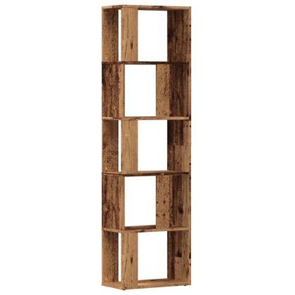 Библиотека, старо дърво, 45x24x159 см, инженерно дърво