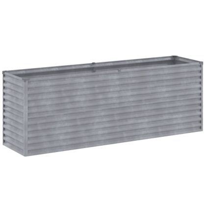 Повдигната градинска леха 196x50x69 см, кортенова стомана