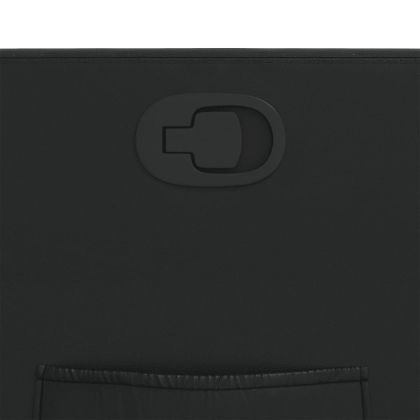 Реклайнер, черен, изкуствена кожа