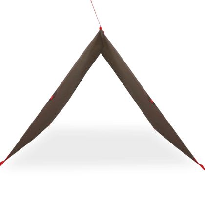 Брезент за къмпинг, кафяв, 306x306 см, водоустойчив