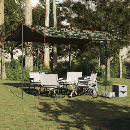 Брезент за къмпинг, камуфлаж, 506x306 см, водоустойчив