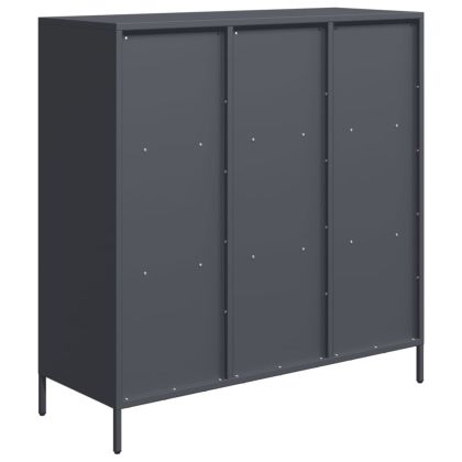 Висок шкаф, антрацит, 101,5x39x103,5 см, стомана