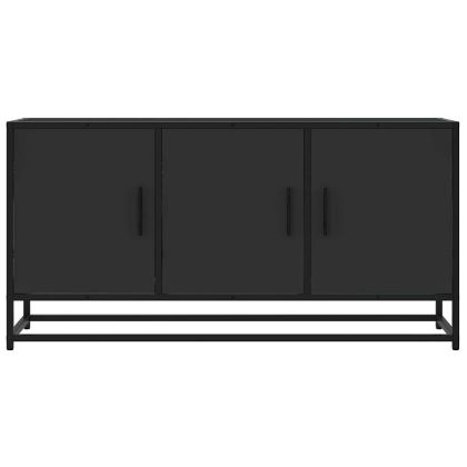 ТB шкаф, черен, 100x35x50 см, инженерно дърво и метал