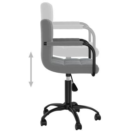 Въртящи се трапезни столове, 2 бр, тъмносиви, кадифе