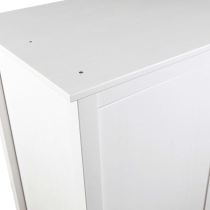 Гардероб с 2 врати Hill бял 89x50x170 см борово дърво масив