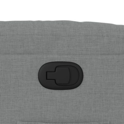 Изправящ реклайнер стол, светлосив, текстил