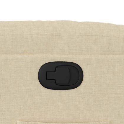 Изправящ реклайнер стол, кремав, текстил