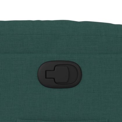 Изправящ реклайнер стол, тъмнозелен, текстил