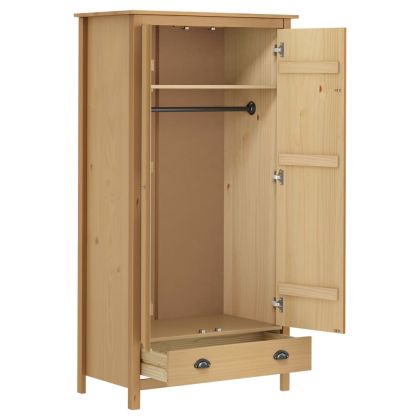 Гардероб с 2 врати Hill 89x50x170 см борово дърво масив