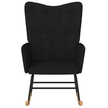 Люлеещ се стол, черен, текстил