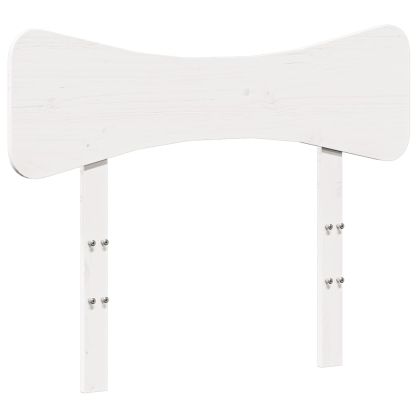 Рамка за легло без матрак, бял, 100x200 см, бор масив