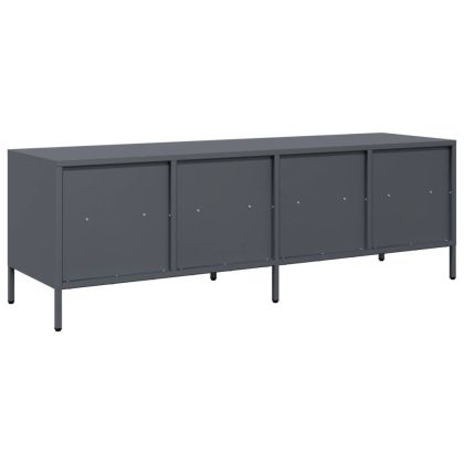 ТВ шкаф, антрацит, 135x39x43,5 см, студеновалцувана стомана