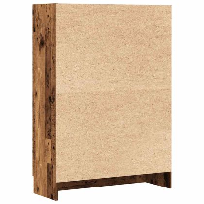 Шкаф за книги, старо дърво, 82,5x30,5x115 см, инженерно дърво