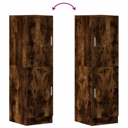 Кухненски шкаф, опушен дъб, 38x41,5x131,5 см, инженерно дърво