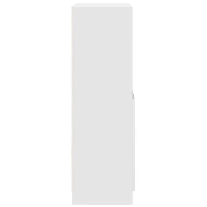 Кухненски шкаф, бял, 57x41,5x131,5 см, инженерно дърво