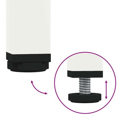 ТВ шкаф бял 202x39x43,5 см студеновалцувана стомана